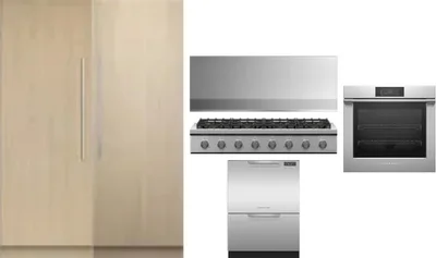 6 Piece Package Includes Refrigerator, Freezer, Cooktop, Wall Oven, Hood And Dishwasher
